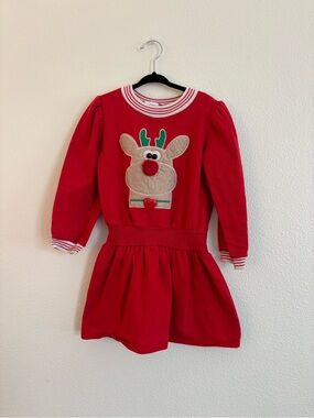 vintage Chandler Original red children's holiday dress size 6
